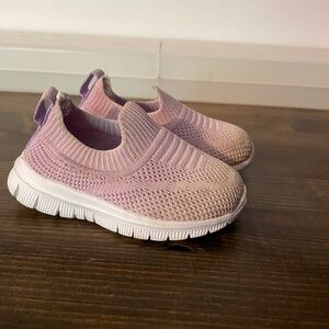 First steps toddler girls size 4 stepping stones purple ombre mesh slip on shoe